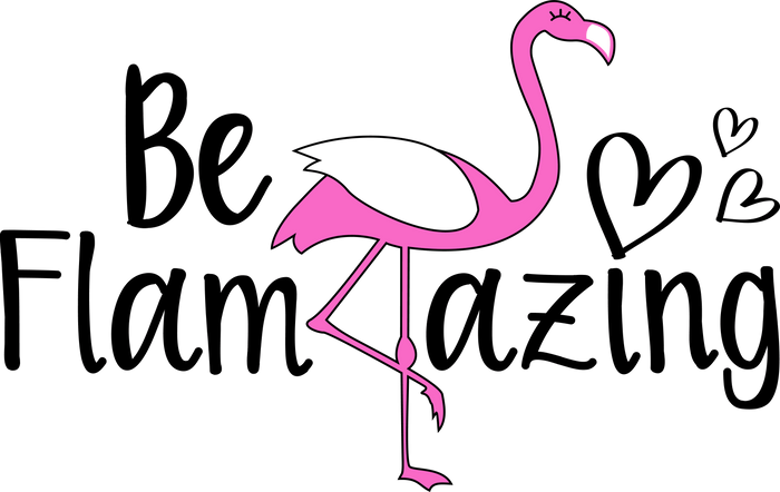 Funny Flamingo Design pressed on a garment