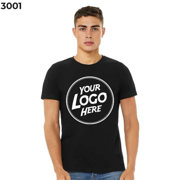 Custom Bella Canvas 3001 jersey tee with company logo