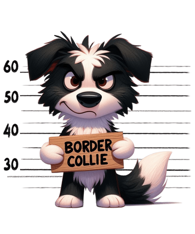 Border Collie Dog Mom Design - DTF Ready To Press - DTF Dallas 