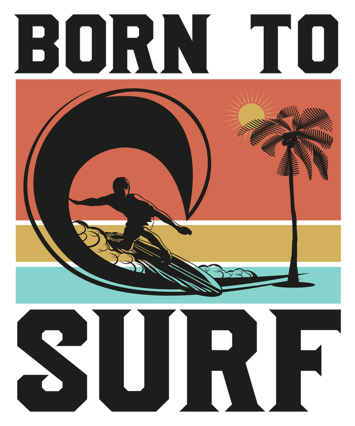 Burn To Surf Design pressed on a garment