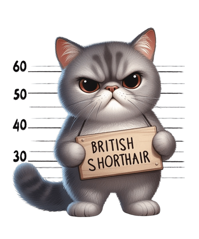 British Shorthair Design - DTF Ready To Press - DTF Dallas 