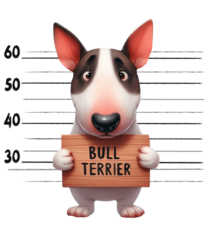 Bull Terrier Sad Dog Design pressed on a garment