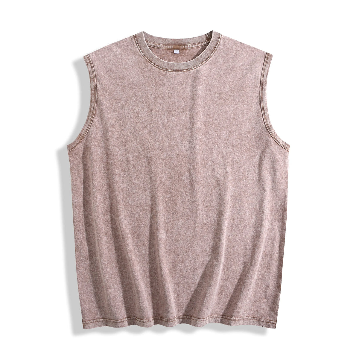 Acid Wash Distressed Sleeveless Top - Oversized Vintage Muscle Tee - DTF Dallas 