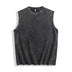 Acid Wash Distressed Sleeveless Top - Oversized Vintage Muscle Tee - DTF Dallas 