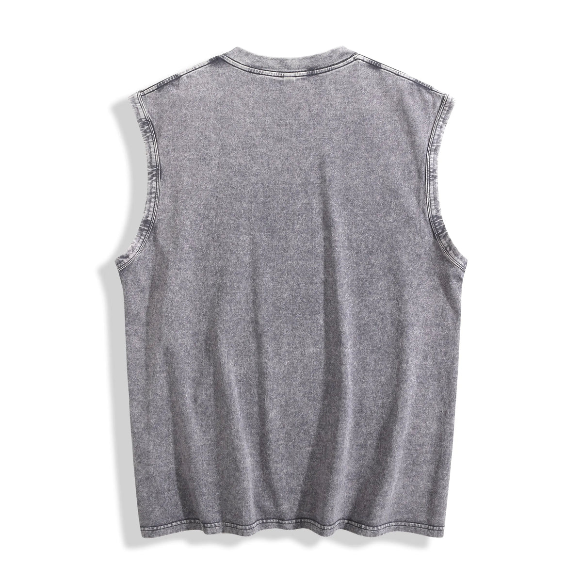 Acid Wash Distressed Sleeveless Top - Oversized Vintage Muscle Tee - DTF Dallas 