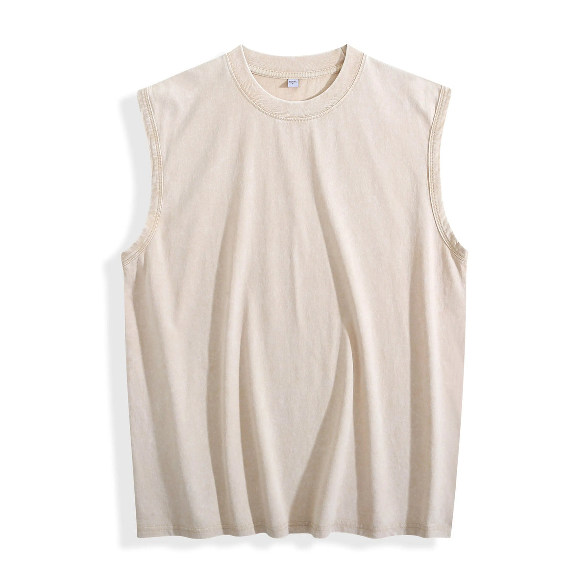 Acid Wash Distressed Sleeveless Top - Oversized Vintage Muscle Tee - DTF Dallas 