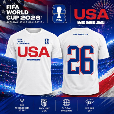 FIFA World Cup 2026 USA Shirt - Official "We Are 26" T-Shirt - DTF Dallas 