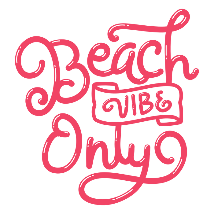 Beach Vibe Only Design pressed on a garment