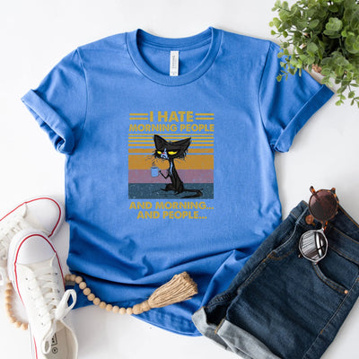 I Hate Morning People Shirt (Unisex V-Neck) - DTF Dallas 