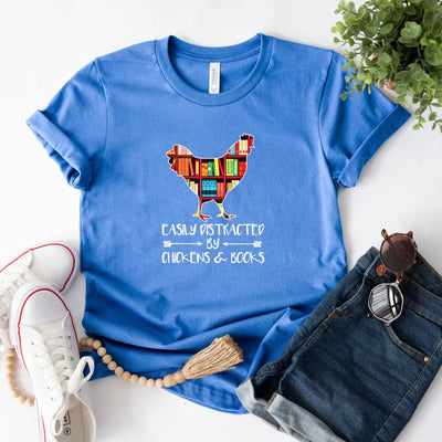 Chicken And Books Shirt (Unisex V-Neck) - DTF Dallas 