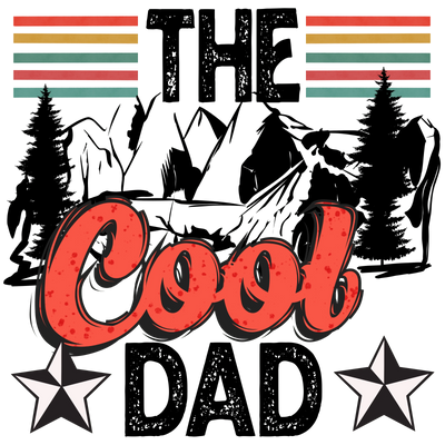 Retro The Cool Dad Design - DTF Ready To Press - DTF Dallas 