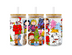 UV DTF 16 Oz Libbey Glass Cup Wrap -  Christmas Peanuts Snoopy