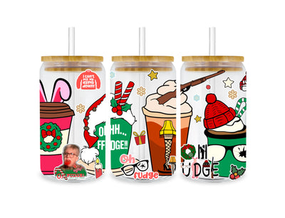 A Christmas Story Glass Cup Wrap Ready to Press | DTF Dallas - DTF Dallas 