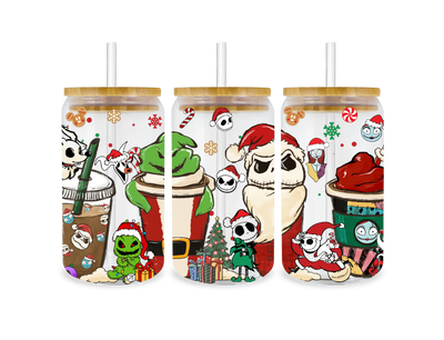 Nightmare Before Christmas Glass Wrap | DTF Dallas - DTF Dallas 