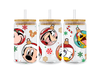 16 oz Libbey Cup Wrap - Christmas Mickey | DTF Dallas