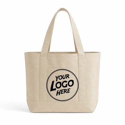 Custom | Large Canvas Tote Bags with Front Pocket for Custom Printing - TG238 - DTF Dallas 