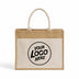Custom | Jute Tote Bags with Canvas Pocket - TJ314 - DTF Dallas 