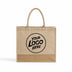 Custom | Heavy Duty Jute Blend Tote Bag with Burlap Accents & Full Gusset - Large Reusable Shopping Tote TJ913 - DTF Dallas 