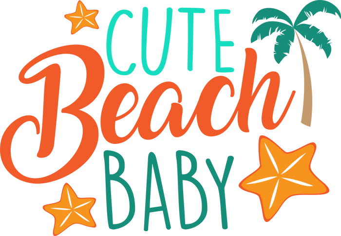 Cute Beah Baby Design pressed on a garment