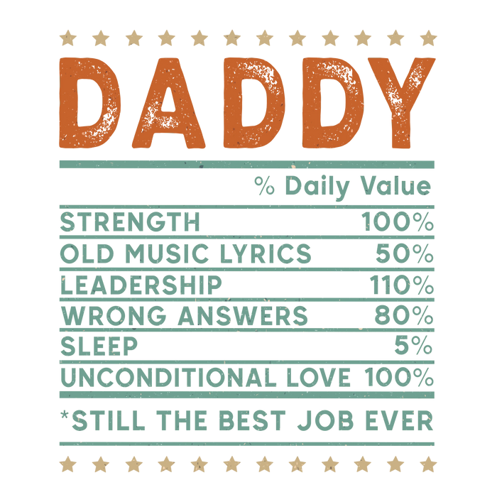 Daddy Daily Value Design pressed on a garment