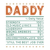 Daddy Daily Value Design - DTF Ready To Press