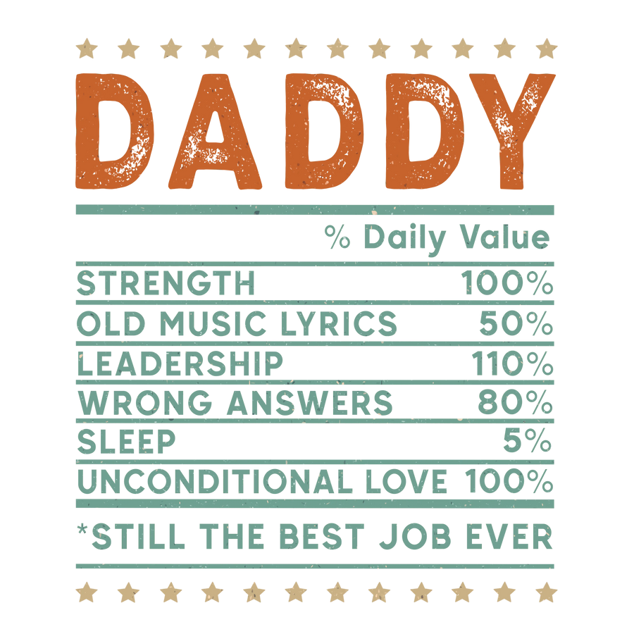 Daddy Daily Value Design - DTF Ready To Press