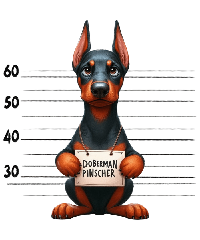 Sad Doberman Pinscher Design pressed on a garment