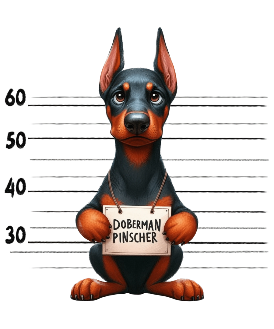 Sad Doberman Pinscher Design - DTF Ready To Press
