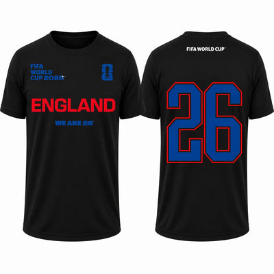 FIFA World Cup 2026 England Shirt - Official "We Are 26" T-shirt - DTF Dallas 
