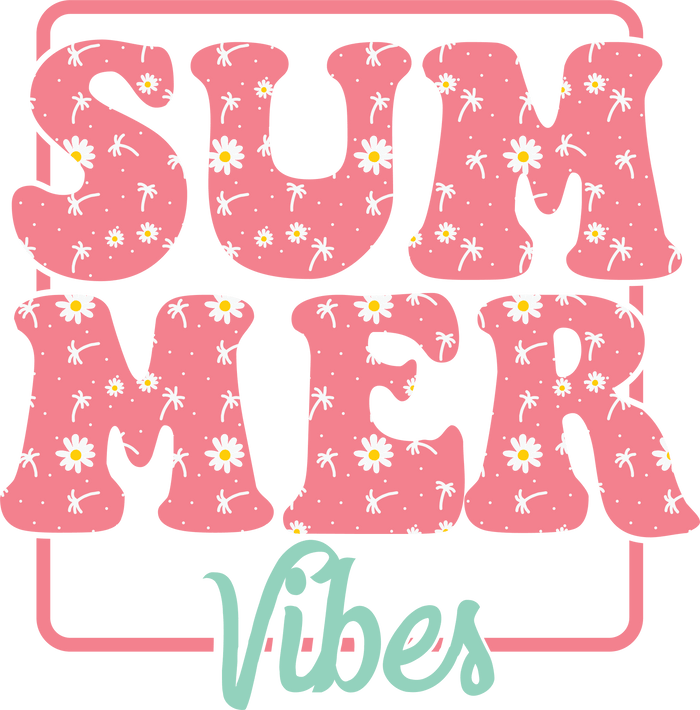 Retro Summer Vibes   V2 pressed on a garment