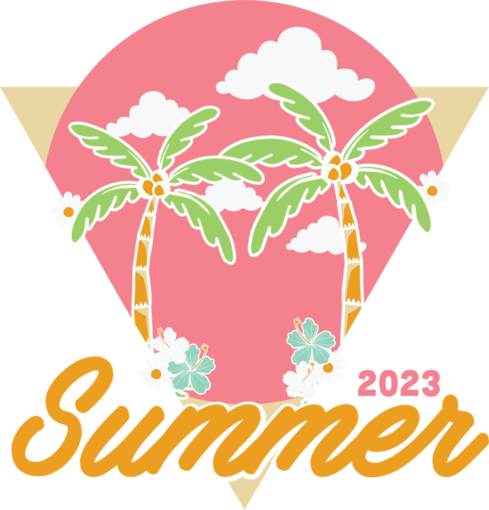 Cute Summertime Design pressed on a garment