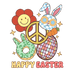 Happy Easter Peace Party Design - DTF Ready To Press