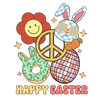 Happy Easter Peace Party Design - DTF Ready To Press