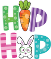 Hip Hop Easter Bunny Design - DTF Ready To Press