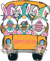 Hunting Season Gnome Truck Happy Easter Design - DTF Ready To Press