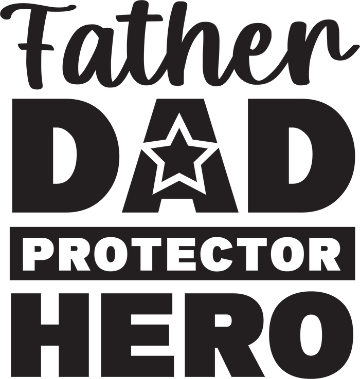 Protector Dad Design pressed on a garment