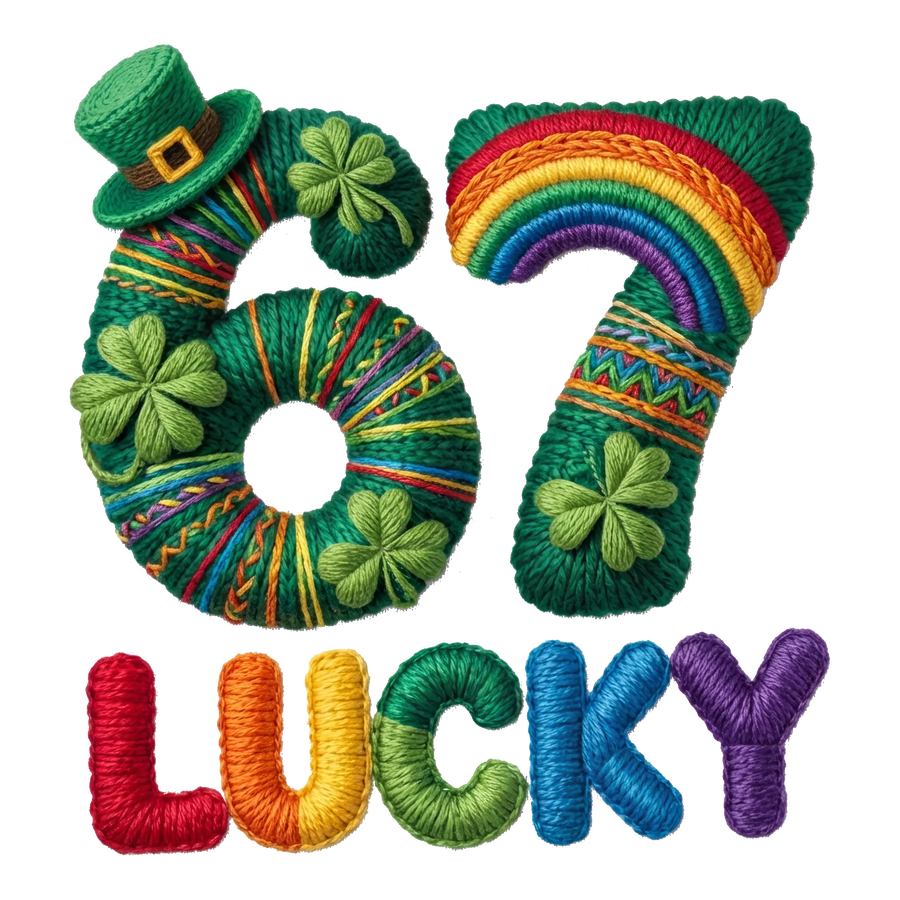 Faux 67 Lucky St Patrick’s Day Design - DTF Ready To Press