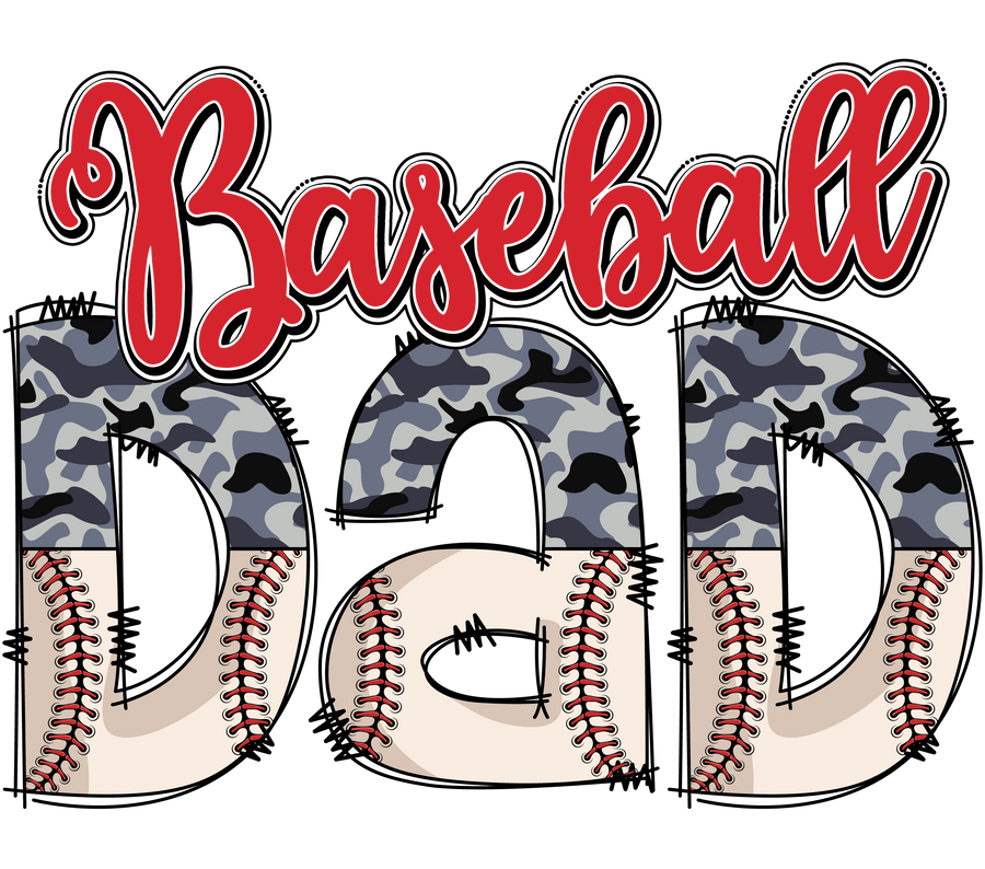 Baseball Dad Design - DTF Ready To Press