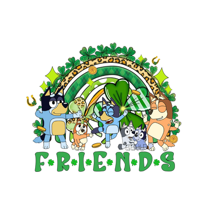 Bluey Friend Patricks Day Irish - DTF Ready To Press - DTF Dallas 