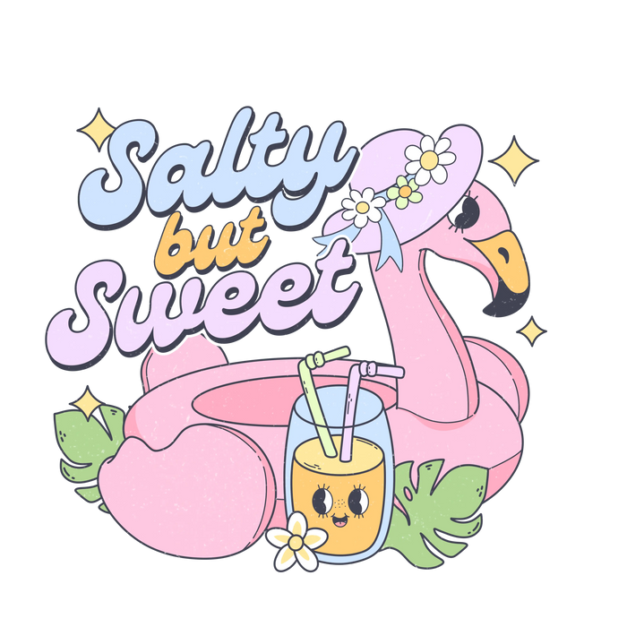 Salty But Sweet Design pressed on a garment