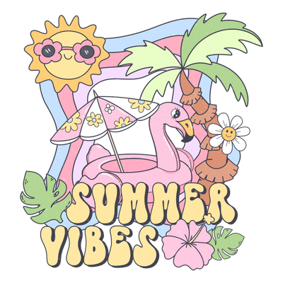 Summer Vibes DTF Design - Ready to Press V4 | DTF Dallas - DTF Dallas 