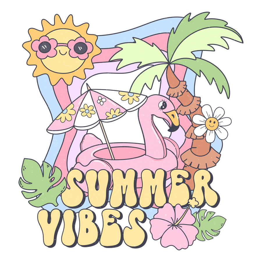 Summer Vibes DTF Design - Ready to Press V4 | DTF Dallas