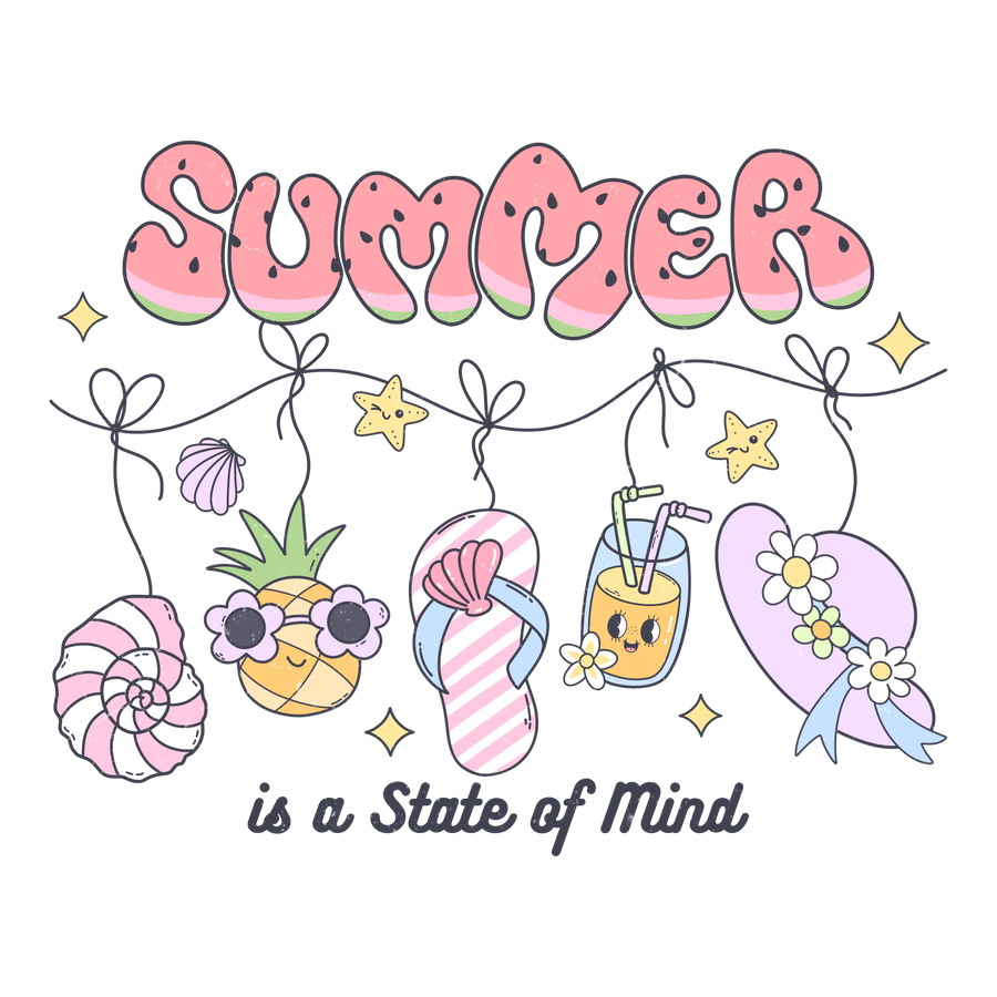 Summer Is A State of Mind Design - DTF Ready To Press