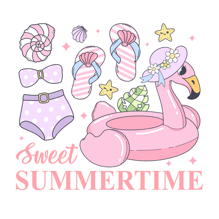 Sweet Summertime   Summer Glow Collection pressed on a garment