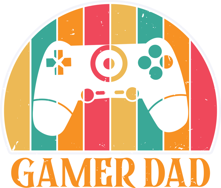 Gamer Dad Design - DTF Ready To Press