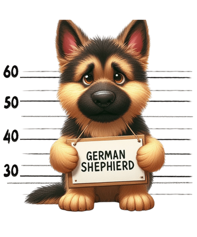 German Shepherd Design - DTF Ready To Press - DTF Dallas 