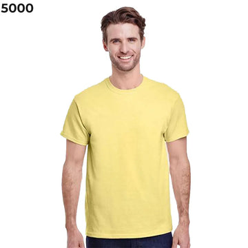 Custom Gildan 5000 heavy cotton t-shirt with company logo