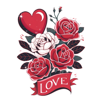 Girl Valentine Heart Design | DTF Dallas - DTF Dallas 