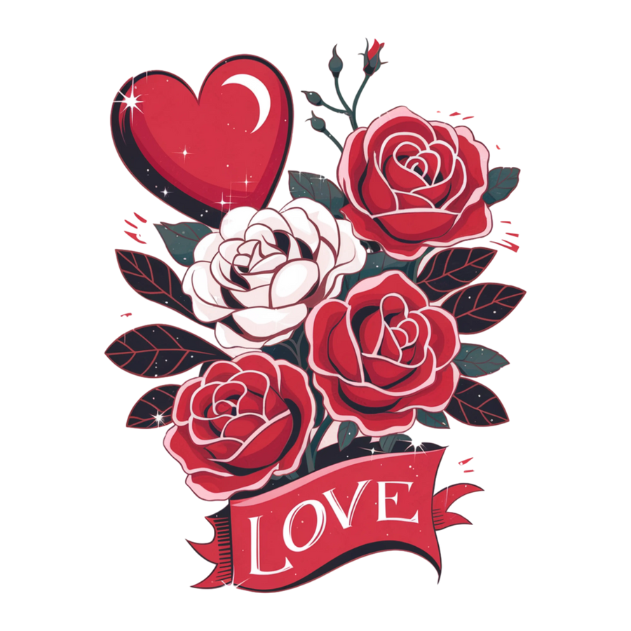 Girl Valentine Heart Design | DTF Dallas