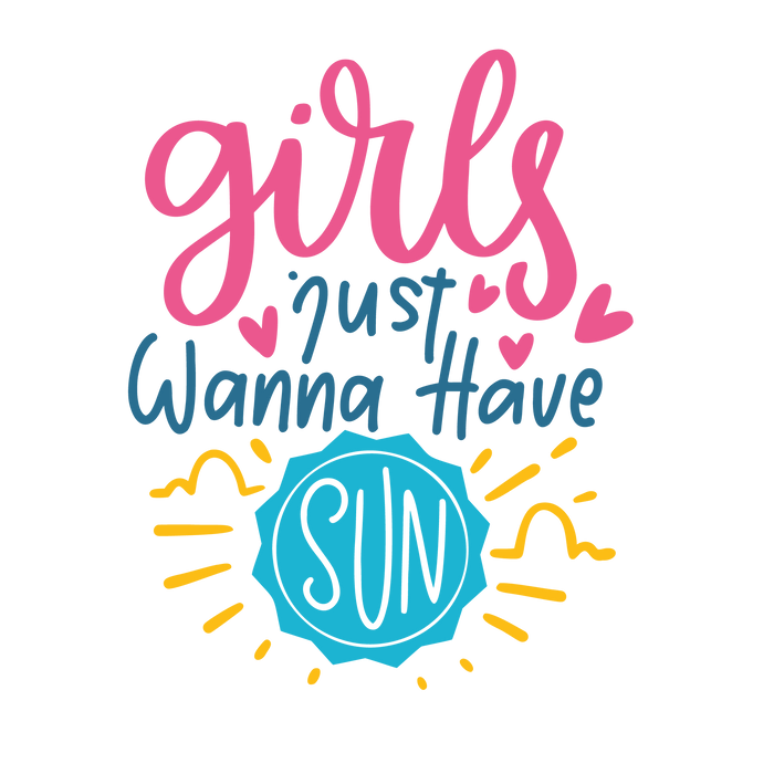 Matching Girls Summer Design pressed on a garment